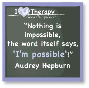 GoodTherapy Inspiration Audry Hepburn Nothing Impossible