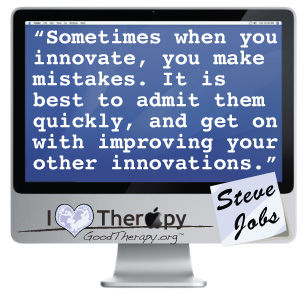 GoodTherapy Steve Jobs Quote Card Mistakes