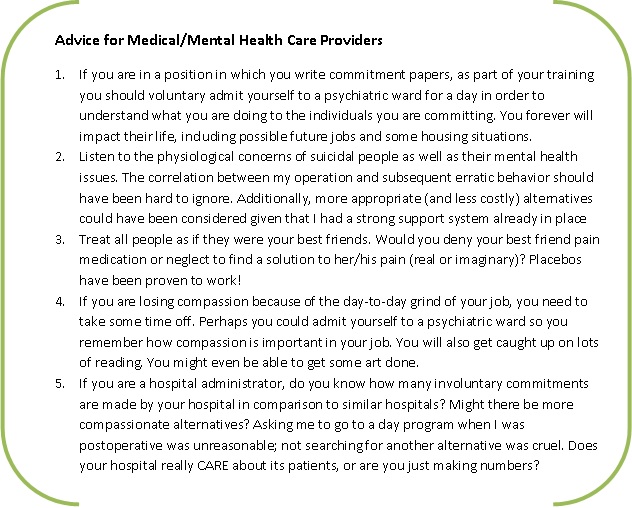 What are some standard mental health questions on a hospital intake form?
