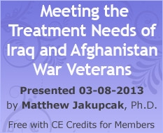 Meeting the Treatment Needs of Iraq and Afghanistan War Veterans: