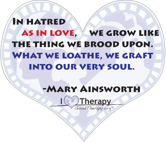 Quote on hatred by Mary Ainsworth