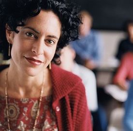 Woman in a classroom