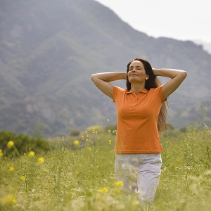 Woman enjoying nature