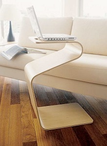 Laptop on couch table