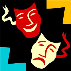 Illustration of drama masks