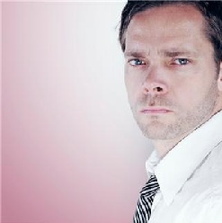 Glaring businessman
