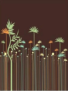 Minimalist illustration of plants