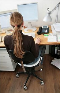 Woman working at desk