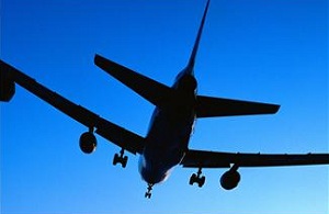 Airplane flying