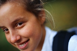 Smiling student