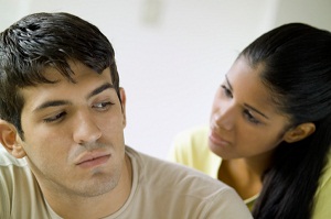 Couple talking