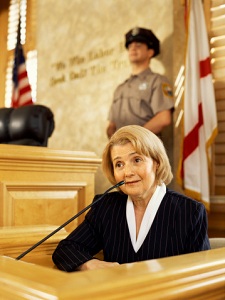 Woman testifying in court