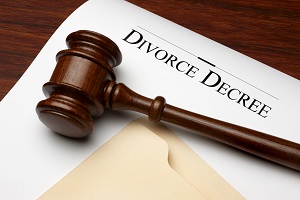 Divorce decree and gavel
