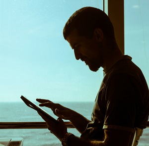 Man Using Digital Tablet 
