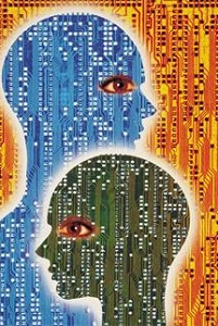 Illustration of heads with circuits overlaid