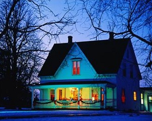 House at night