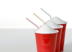 Solo cups filled with sugar