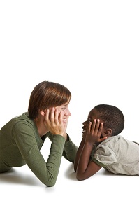 Foster parent with child