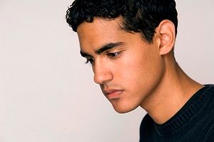 Worried looking man headshot