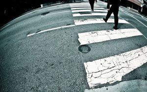 walking on crosswalk stalking