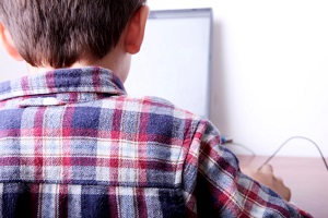 Boy on computer