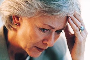 Worried looking woman