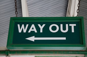 way out sign