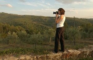 woman taking photo
