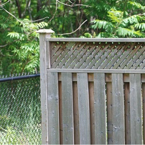 wooden backyard fence