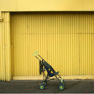 abandoned stroller
