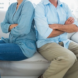 man and woman at odds