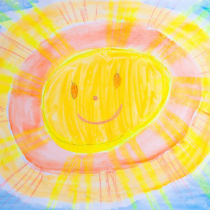 smiling sun watercolor