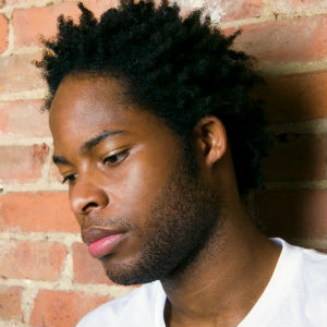 sad black man