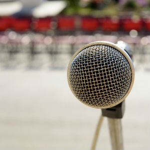 microphone on stage