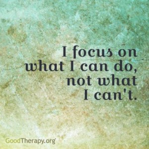 i focus on affirmation