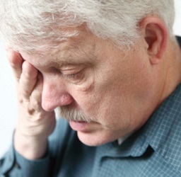 Exhausted older man