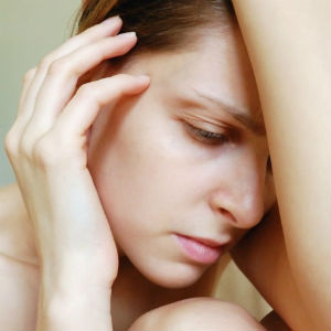 sad looking woman
