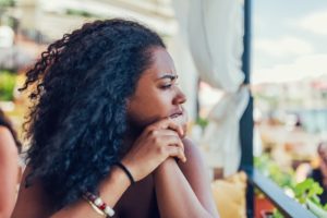 Woman looking into the distance