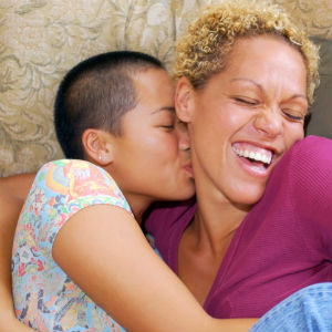 multicultural lesbian couple
