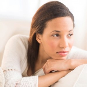 Thoughtful Woman Looking Away 