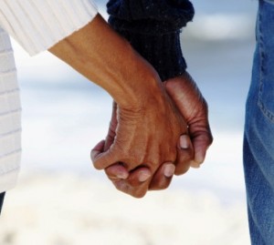 Close Up Of Couple Holding Hands