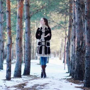 Woman in the woods