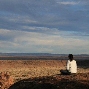 contemplative woman