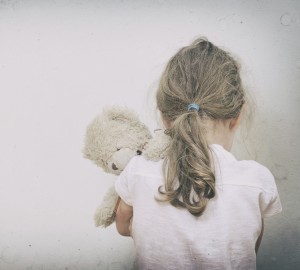 Little girl with bear