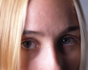 woman with sad eyes