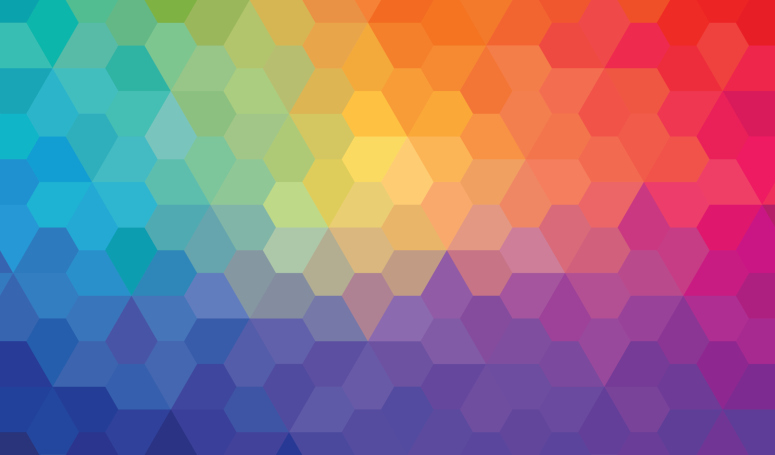 Abstract rainbow geometric background