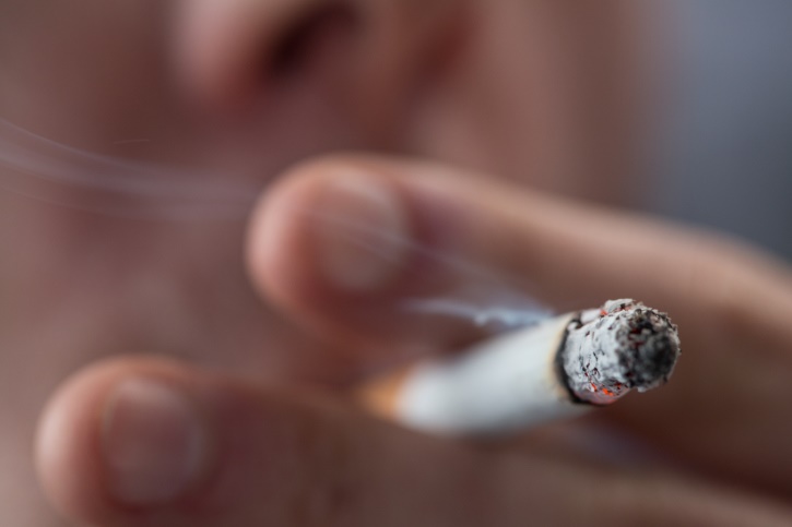 cigarette being smoked
