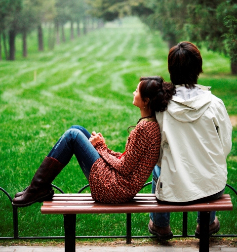 Couple on bench