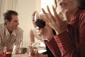 People meet for drinks and conversation