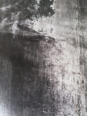 Abstract painting in black and white